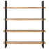 Rustika Rowe -  4-Tier Bookcase 160x40x180 cm Rough Mango Wood